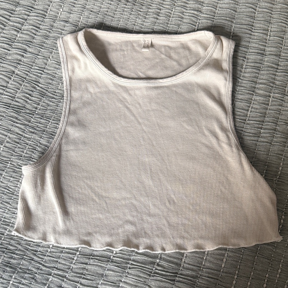 Skims Super Crop Tank Top “Bone”